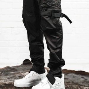 Black Cargo Pants (Large) - Kollar Clothing